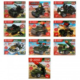 Конструктор пластиковый АРМИЯ РОССИИ, 20 - 29 деталей, ассорти, ГОРОД МАСТЕРОВ