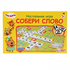 Игра настольная Собери слово Три кота, УМНЫЕ ИГРЫ, 93853, 4690590193853