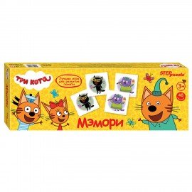Игра настольная МЕМОРИ, лицензия "Три кота", 48 карточек, STEP PUZZLE