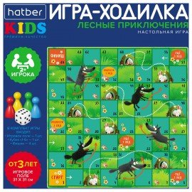 Игра-ходилка настольная детская, АССОРТИ, 5 сюжетов, HATBER
