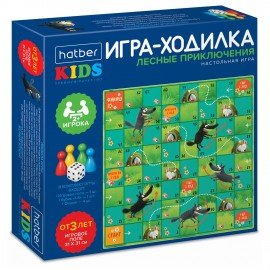 Игра-ходилка настольная детская, АССОРТИ, 5 сюжетов, HATBER