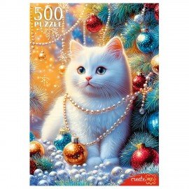 Пазл картонный "Зимняя сказка" 500 элементов, АССОРТИ, 470х330мм, 10 видов, РК