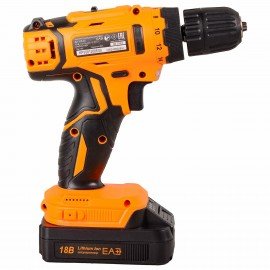 Дрель-шуруповерт безударная АККУМУЛЯТОРНАЯ, с двумя аккумуляторами 2 Ач, 18 В, ВИХРЬ ДА-18Л-2К, 72/14/9