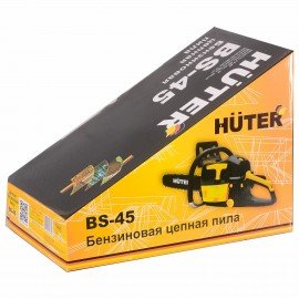 Бензопила HUTER BS-45, 2300 Вт, 3800 об/мин, длина шины 45 см, объем двигателя 45 см3, 3,1 л.с., 70/6/2