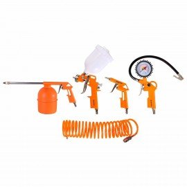 Набор пневмоинструмента ВИХРЬ НП-5, максимальное давление 12 атм, насадки 5 шт., 175 л/мин, 74/3/5