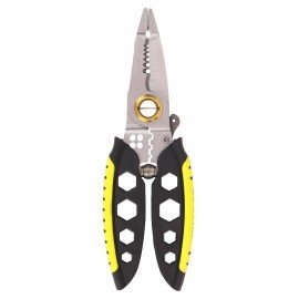 Плоскогубцы многофункциональные 25 в 1, 185 мм, нержавеющая сталь AISI420, ГРАНДМАСТЕР, PL-185, 671262