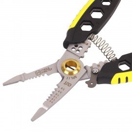 Плоскогубцы многофункциональные 25 в 1, 185 мм, нержавеющая сталь AISI420, ГРАНДМАСТЕР, PL-185, 671262