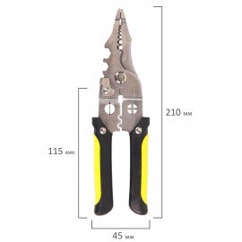 Плоскогубцы многофункциональные 17 в 1, 210 мм, нержавеющая сталь AISI420, ГРАНДМАСТЕР, PL-210, 671263