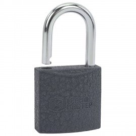 Замок навесной чугунный "Стандарт", ширина 25 мм, английский, 2 ключа, ГРАНДМАСТЕР, 671289