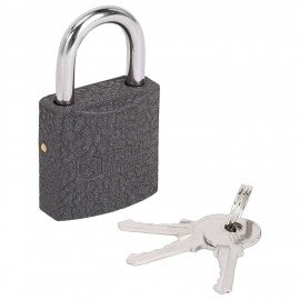 Замок навесной чугунный "Стандарт", ширина 25 мм, английский, 2 ключа, ГРАНДМАСТЕР, 671289