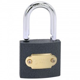 Замок навесной чугунный "Стандарт", ширина 32 мм, английский, 3 ключа, ГРАНДМАСТЕР, 671290