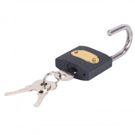 Замок навесной чугунный "Стандарт", ширина 50 мм, английский, 3 ключа, ГРАНДМАСТЕР, 671292