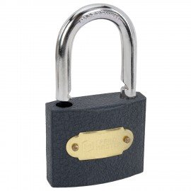 Замок навесной чугунный "Стандарт", ширина 50 мм, английский, 3 ключа, ГРАНДМАСТЕР, 671292