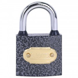 Замок навесной чугунный "Влагонепроницаемый", ширина 38 мм, полимерное покрытие, английский, 3 ключа, RABBITEX, 671296