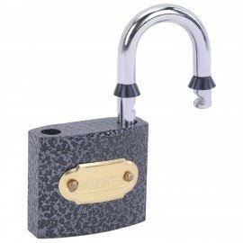 Замок навесной чугунный "Влагонепроницаемый", ширина 50 мм, полимерное покрытие, английский, 3 ключа, RABBITEX, 671297