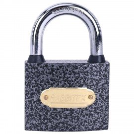 Замок навесной чугунный "Влагонепроницаемый", ширина 63 мм, полимерное покрытие, английский, 3 ключа, RABBITEX, 671298