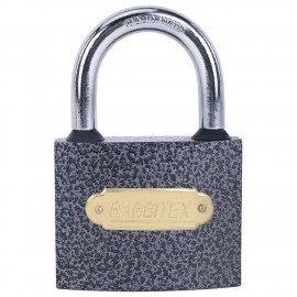 Замок навесной чугунный "Влагонепроницаемый", ширина 75 мм, полимерное покрытие, английский, 3 ключа, RABBITEX, 671299