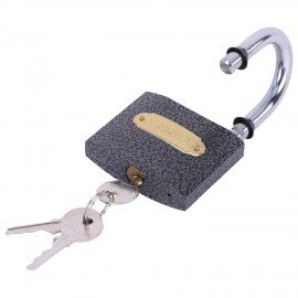 Замок навесной чугунный "Влагонепроницаемый", ширина 75 мм, полимерное покрытие, английский, 3 ключа, RABBITEX, 671299