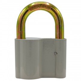 Замок навесной алюминиевый с пластиковым покрытием, ширина 60 мм, 3 ключа, RABBITEX (РАББИТЕКС), 671304