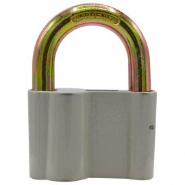 Замок навесной алюминиевый с пластиковым покрытием, ширина 70 мм, 3 ключа, RABBITEX (РАББИТЕКС), 671305
