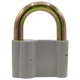 Замок навесной алюминиевый с пластиковым покрытием, ширина 80 мм, 3 ключа, RABBITEX (РАББИТЕКС), 671306