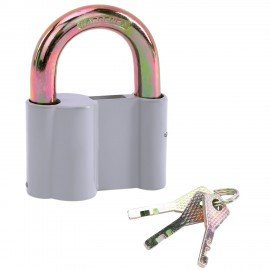 Замок навесной алюминиевый с пластиковым покрытием, ширина 80 мм, 3 ключа, RABBITEX (РАББИТЕКС), 671306