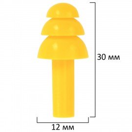 Беруши многоразовые силиконовые со шнурком, 1 пара в контейнере, SNR 37 дБ, RABBITEX, 671317