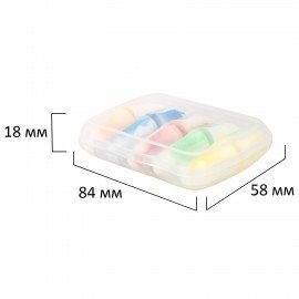 Беруши одноразовые полиуретановые двухцветные без шнурка, КОМПЛЕКТ 5 пар в контейнере, SNR 43 дБ, RABBITEX, 671318