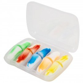 Беруши одноразовые полиуретановые двухцветные без шнурка, КОМПЛЕКТ 5 пар в контейнере, SNR 43 дБ, RABBITEX, 671318