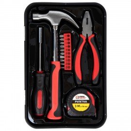 Набор инструментов столярно-слесарный, 14 предметов, пластиковый бокс, ГРАНДМАСТЕР, 671324