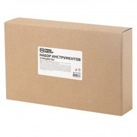 Набор инструментов столярно-слесарный, 9 предметов, пластиковый бокс, ГРАНДМАСТЕР, 671325