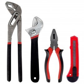 Набор инструментов столярно-слесарный, 9 предметов, пластиковый бокс, ГРАНДМАСТЕР, 671325