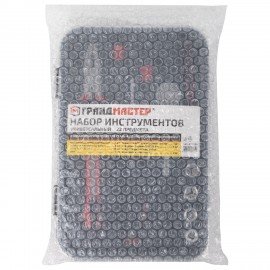 Набор инструментов универсальный, 22 предмета, пластиковый бокс, ГРАНДМАСТЕР, 671326