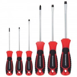 Набор отверток SL/PH, 6шт, CrV, двухкомпонентные рукоятки, ГРАНДМАСТЕР, 671328