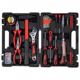 Набор инструментов столярно-слесарный, 84 предмета, пластиковый кейс, ГРАНДМАСТЕР, 671331