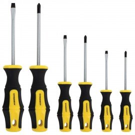 Набор отверток и бит, 65 предметов, двухкомпонентные рукоятки, пластиковый кейс, ГРАНДМАСТЕР, 671334