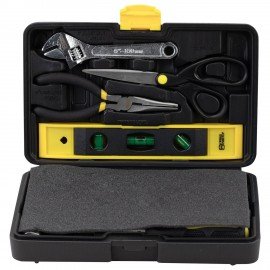 Набор инструментов столярно-слесарный, 25 предметов, пластиковый кейс, ГРАНДМАСТЕР, 671337