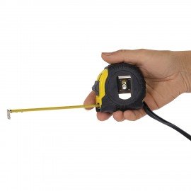 Рулетка измерительная 5м х 19мм, обрезиненный корпус, с фиксатором, RABBITEX Standard, 671349