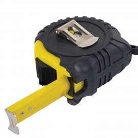 Рулетка измерительная 5м х 19мм, обрезиненный корпус, с фиксатором, RABBITEX Standard, 671349