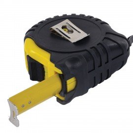 Рулетка измерительная 10м х 25мм,обрезиненный корпус, с фиксатором, RABBITEX Standard, 671351