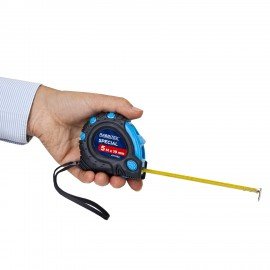 Рулетка измерительная 5м х 19мм, обрезиненный корпус, 3 фиксатора, RABBITEX Special, 671354