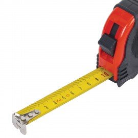 Рулетка измерительная 5м х 19мм, обрезиненный корпус, 3 фиксатора, RABBITEX Professional, 671357