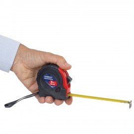 Рулетка измерительная 5м х 19мм, обрезиненный корпус, 3 фиксатора, RABBITEX Professional, 671357