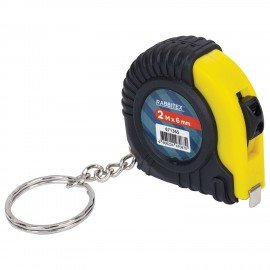 Рулетка-брелок 2м х 8мм, обрезиненный корпус, RABBITEX, 671365