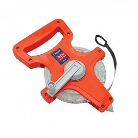 Рулетка геодезическая 50м х 13мм, лента фибергласс, открытый корпус, RABBITEX, 671368