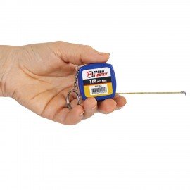 Рулетка-брелок, 1 м х 6 мм, пластиковый корпус, ГРАНДМАСТЕР, 671369