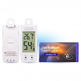 Гигрометр-термометр электронный ФАРМ-СИБ ТМФЦ-100 с поверкой РФ, шк 19503