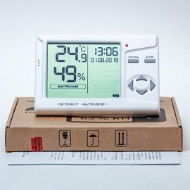 Гигрометр-термометр электронный ФАРМ-СИБ ТМФЦ-101 с поверкой РФ, шк 76175