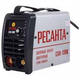 Сварочный аппарат инверторный, свар. ток до 190А, d элект. до 5мм, РЕСАНТА САИ190К (компакт), 65/36