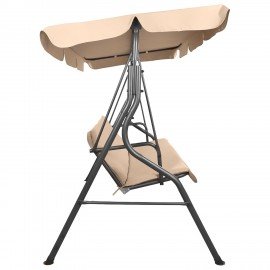 Качели садовые DASWERK "COMFORT SC-003", 3 места, Ш170хГ110хВ153, мягкое сиденье, кофейный, 680052